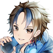 1boy artist_request blue_hair blue_sweater brown_eyes brown_hair character_request copyright_request grin headphones headphones_around_neck looking_at_viewer lowres multicolored_hair non-web_source smile solo source_request spiky_hair streaked_hair sweater two-tone_hair upper_body