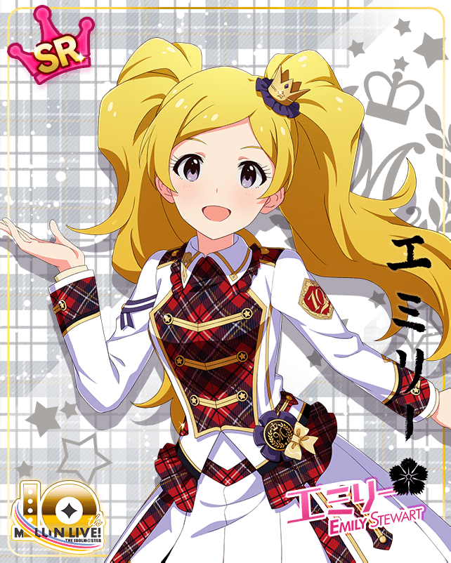 blonde_hair character_name dress emily_stuart idolmaster_million_live!_theater_days long_hair smile twintails violet_eyes