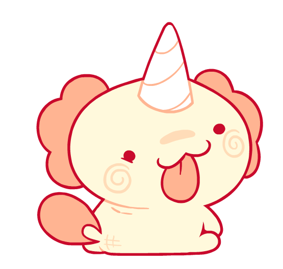axolotl can't_be_this_cute chibi grindzone horns original simple_background sitting sweet_corn tongue tongue_out