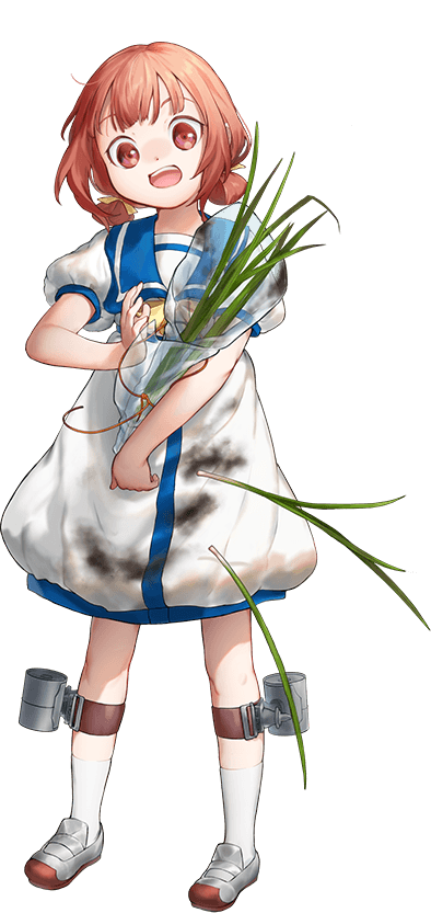 1girl blue_sailor_collar bow brown_eyes brown_hair burnt_clothes depth_charge dress grass hair_rings hozuka_(kadokawa) kaiboukan_no._4_(kancolle) kantai_collection long_hair looking_at_viewer low_twintails sailor_collar sailor_dress shoes smile socks solo standing third-party_source transparent_background twintails uwabaki white_dress white_socks yellow_bow