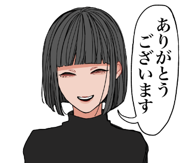 1boy bishounen black_sweater blunt_bangs blunt_ends bob_cut closed_eyes facing_viewer grey_hair kagoya1219 lowres male_focus no_nose open_mouth original short_hair simple_background smile solo speech_bubble sweater translation_request transparent_background turtleneck turtleneck_sweater upper_body