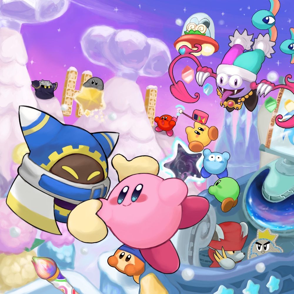 @_@ bandana bandana_waddle_dee blue_headwear blue_skin cape cellphone claws colored_skin daroach doc_(kirby) fangs holding holding_phone kirby kirby's_epic_yarn kirby's_return_to_dream_land kirby_(series) kirby_and_the_amazing_mirror kirby_canvas_curse kirby_squeak_squad kirby_super_star_ultra looking_at_another lor_starcutter magolor marx_soul mask meta_knight no_humans o_o open_mouth paintbrush phone pink_skin prince_fluff red_headwear red_skin shadow_kirby shoyu_nimono smile solid_oval_eyes star_(sky) star_(symbol) tongue tongue_out warp_star yellow_eyes yellow_skin