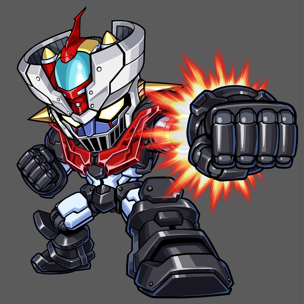 armor clenched_hand fujisawa_naoyuki full_armor mazinger_(series) mazinger_z mazinger_z_(mecha) mecha no_humans robot rocket_punch solo_focus super_robot