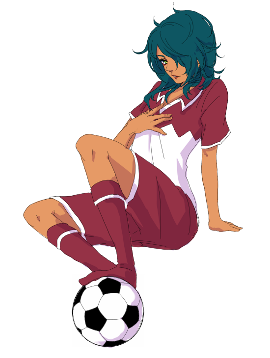 androgynous bjorn_kyle dark_skin hair_over_one_eye inazuma_eleven soccer_ball trap