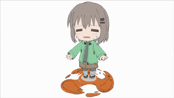1girl =_= animated animated_gif brown_skirt chibi commentary_request explosion facing_viewer fidget_spinner furrowed_brow green_jacket grey_leggings grey_shirt hair_ornament hairclip high_contrast jacket leg_warmers leggings light_blush light_brown_hair long_sleeves motion_lines open_clothes open_jacket open_mouth photo-referenced raised_eyebrows shinagiku shirt shoes short_hair simple_background skirt solo standing sweatdrop white_background worried yama_no_susume yukimura_aoi
