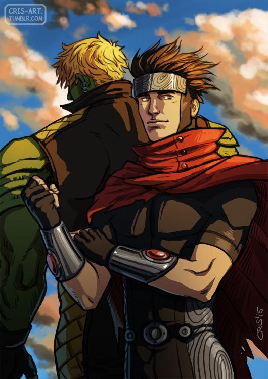 2boys bad_id bad_tumblr_id black_bodysuit black_hair blonde_hair bodysuit cloak clouds cloudy_sky cowgirl_position cris_art forehead_protector hulkling male_focus marvel multiple_boys muscular muscular_male red_cloak scales shirt short_hair sky sleeveless sleeveless_shirt straddling thick_eyebrows toned toned_male wiccan