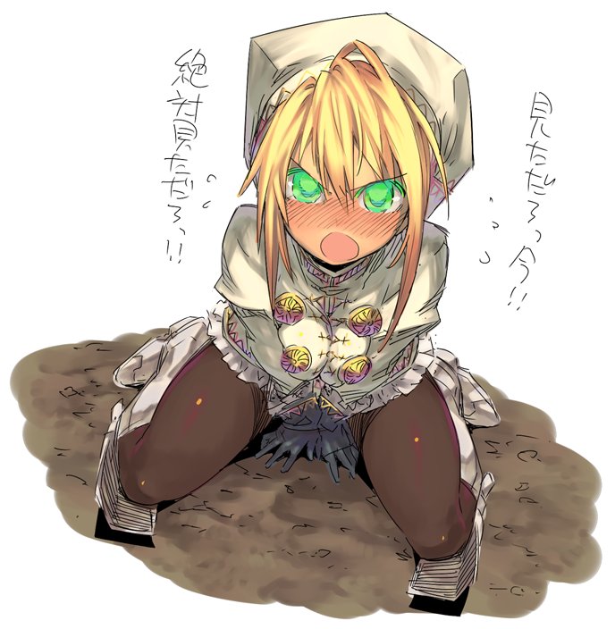 blonde_hair boots character_request fantasy_earth_zero fbc gloves green_eyes pantyhose pov