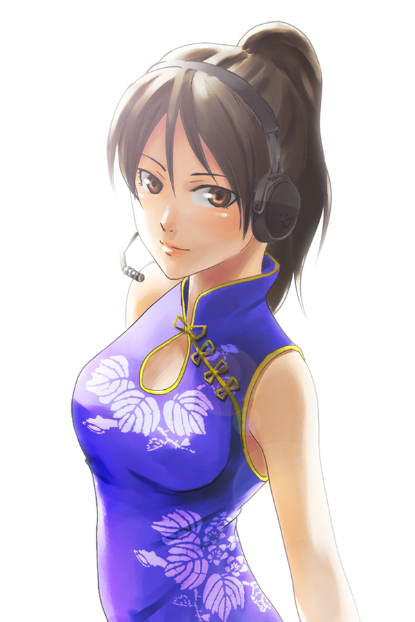 china_dress chinese_clothes headset ikuyoan mei_ling metal_gear_solid ponytail