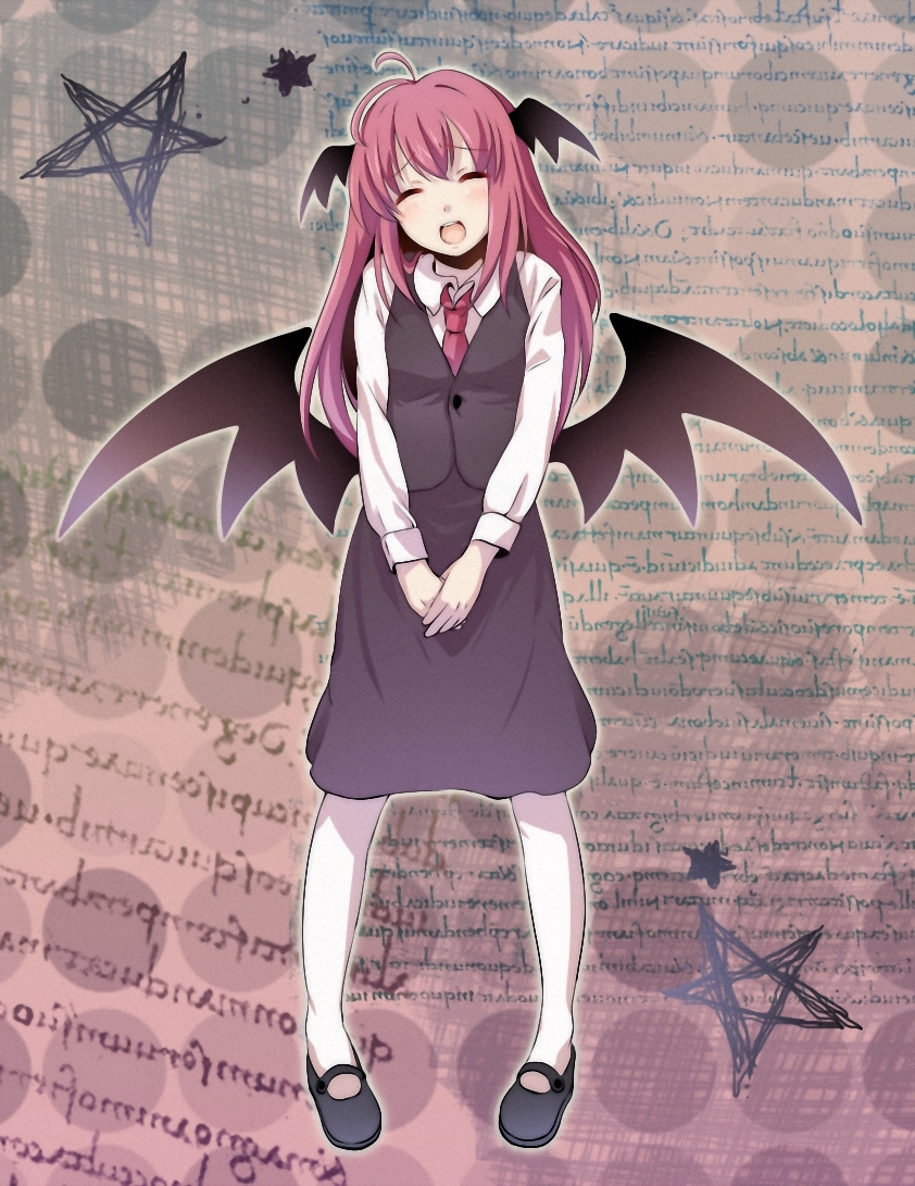 koakuma touhou wings wink yuko_(pixiv862266)