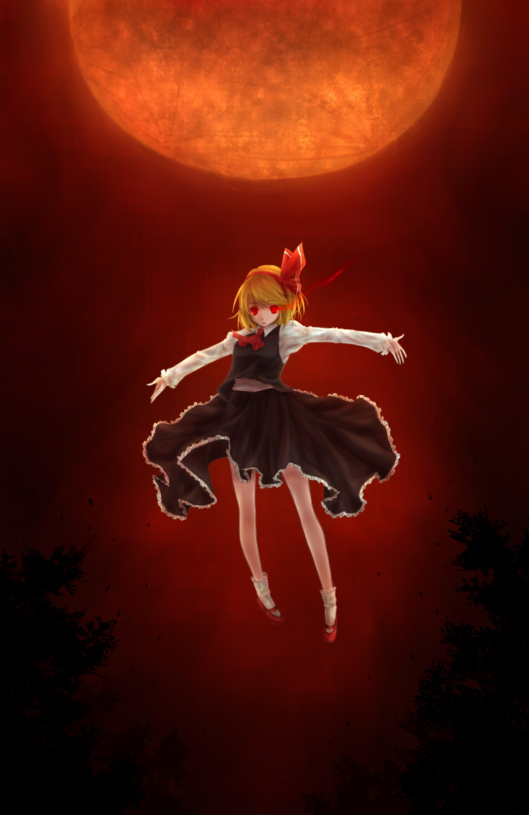 blonde_hair moon red_eyes rumia touhou yuina