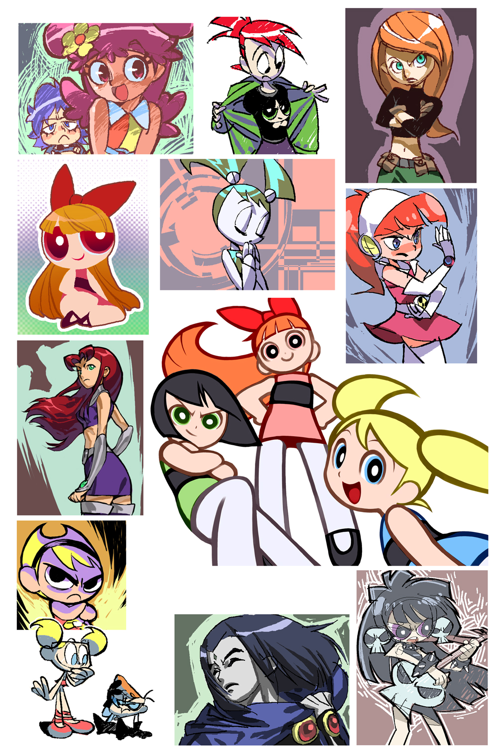 ami_onuki atomic_betty blossom_(ppg) bubbles_(ppg) buttercup_(ppg) cartoon_network dc_comics dee_dee dexter dexter's_laboratory disney foster's_home_for_imaginary_friends frankie_foster hi_hi_puffy_amiyumi jennifer_wakeman mandy my_life_as_a_teenage_robot nickelodeon oekaki powerpuff_girls raven_(dc) starfire teen_titans the_grim_adventures_of_billy_&amp;_mandy yoshinari_yoh yumi_yoshimura