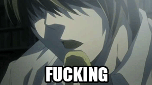 1boy animated animated_gif brown_hair death_note eating macro solo yagami_light