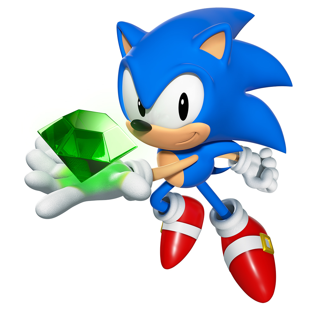 1boy artist_request black_eyes blue_fur chaos_emerald commentary_request furry furry_male gloves hedgehog hedgehog_boy hedgehog_ears hedgehog_tail male_focus official_art red_footwear second-party_source simple_background sonic_(series) sonic_superstars sonic_the_hedgehog white_background white_gloves