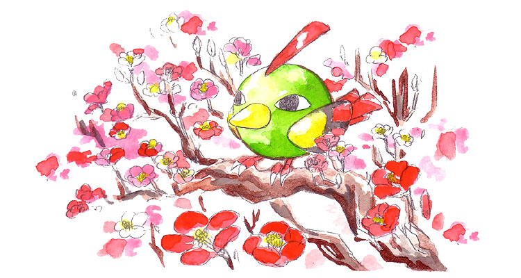 natu no._017 no_humans oekaki pokemon simple_background tree