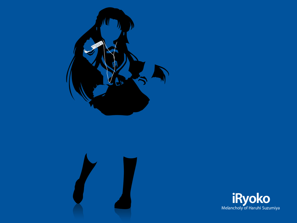 asakura_ryouko blue ipod parody silhouette suzumiya_haruhi_no_yuuutsu