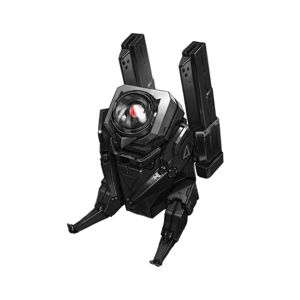 cerberus_(girls'_frontline) girls_frontline infukun no_humans non-humanoid_robot official_art one-eyed red_eyes robot sangvis_ferri shoulder_cannon simple_background tagme third-party_source transparent_background weapon