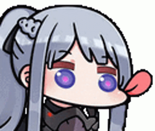 1girl ak-12_(girls_frontline) animated animated_gif girls_frontline licking lowres tongue tongue_out