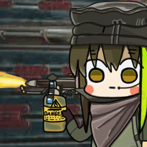 1girl animated_gif blowtorch girls_frontline m4a1_(girls_frontline)
