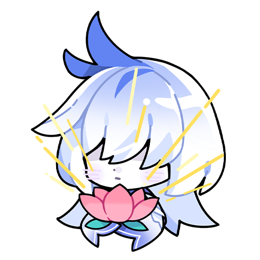 1girl chibi closed_mouth expressionless flora_(honkai_impact) flower hair_over_eyes holding holding_flower honkai_(series) honkai_impact_3rd long_hair long_sleeves official_art pink_flower solo transparent