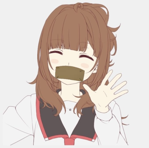 1girl gag improvised_gag lowres mouth_gag non-web_source picrew solo tape tape_gag