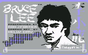 80s 8_bit bruce_lee commodore_64 game_screenshot screenshot semi-realism title_screen vintage