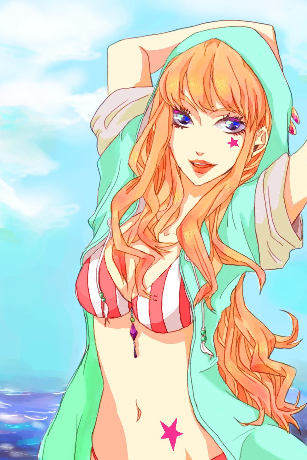 blonde_hair blue_eyes highres macross macross_frontier ryuuboku sheryl_nome star swimsuit