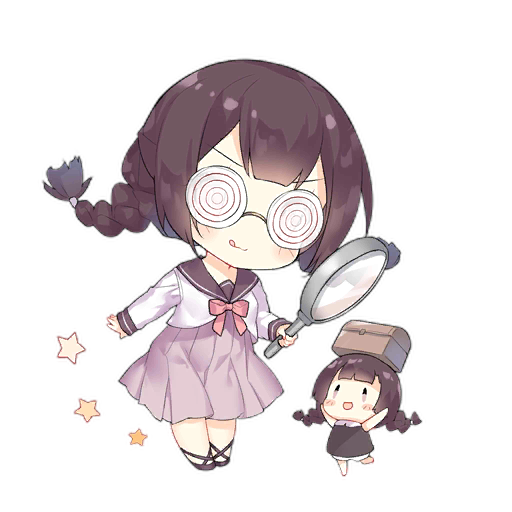 2girls :d :q arms_up blush blush_stickers bow bowtie braid brown_dress brown_footwear brown_hair brown_sailor_collar chibi coke-bottle_glasses dress fairy_(girls'_frontline) full_body girls_frontline glasses holding holding_magnifying_glass long_hair long_skirt long_sleeves looking_at_viewer magnifying_glass multiple_girls object_on_head official_art pink_bow pink_bowtie pink_eyes pink_skirt pleated_skirt rescue_fairy_(girls'_frontline) round_eyewear sailor_collar saru shirt simple_background skirt smile standing standing_on_one_leg star_(symbol) third-party_source tongue tongue_out transparent_background treasure_chest twin_braids v-shaped_eyebrows white_shirt |_|