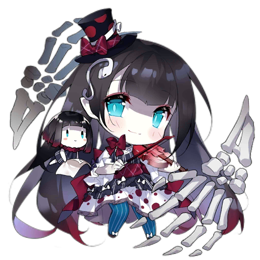 2girls artist_request benghuai_xueyuan black_dress black_hair black_headwear blue_eyes blue_thighhighs blush blush_stickers bow bow_(music) bowtie chibi chloe_(benghuai_xueyuan) closed_mouth colored_tips crossover disembodied_limb dress dress_bow fairy_(girls'_frontline) full_body girls_frontline hair_ornament hat hat_ribbon holding holding_paper holding_violin honkai_(series) instrument layered_dress long_hair long_sleeves looking_at_viewer multicolored_hair multiple_girls official_art paper pinstripe_thighhighs polka_dot polka_dot_dress red_bow red_bowtie red_ribbon redhead ribbon shirt short_hair simple_background skeletal_arm smile snake_hair_ornament striped striped_dress thigh-highs third-party_source top_hat transparent_background vertical-striped_dress vertical_stripes very_long_hair violin white_bow white_dress white_ribbon white_shirt |_|