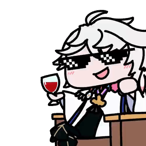 1girl animated_gif deal_with_it deal_with_it_(meme) fate/grand_order fate_(series) seseren sunglasses wine_glass