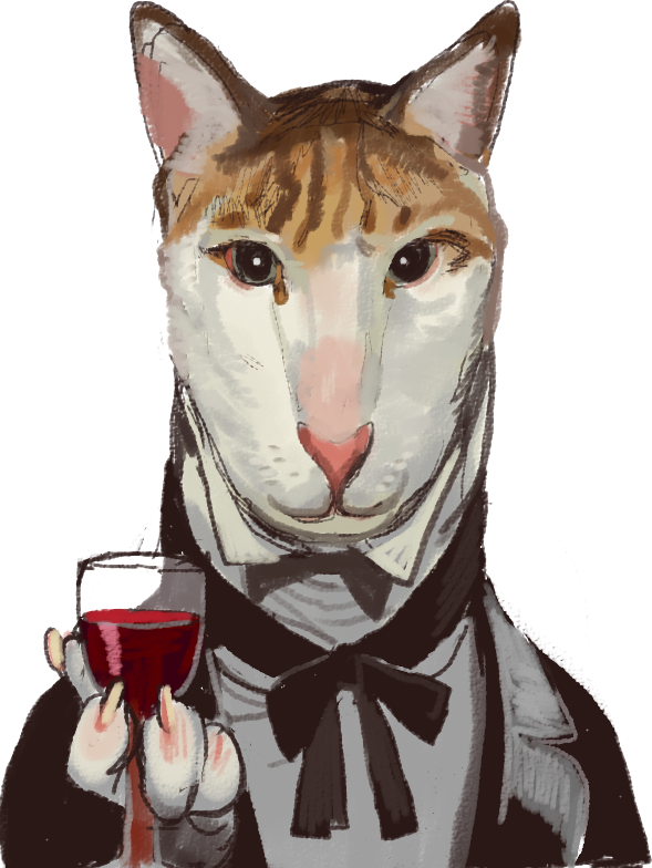 alcohol animal animal_focus black_jacket cat collared_shirt cup drinking_glass holding holding_cup jacket looking_at_viewer mossacannibalis no_humans original shirt solo suit_jacket white_background white_shirt wine wine_glass