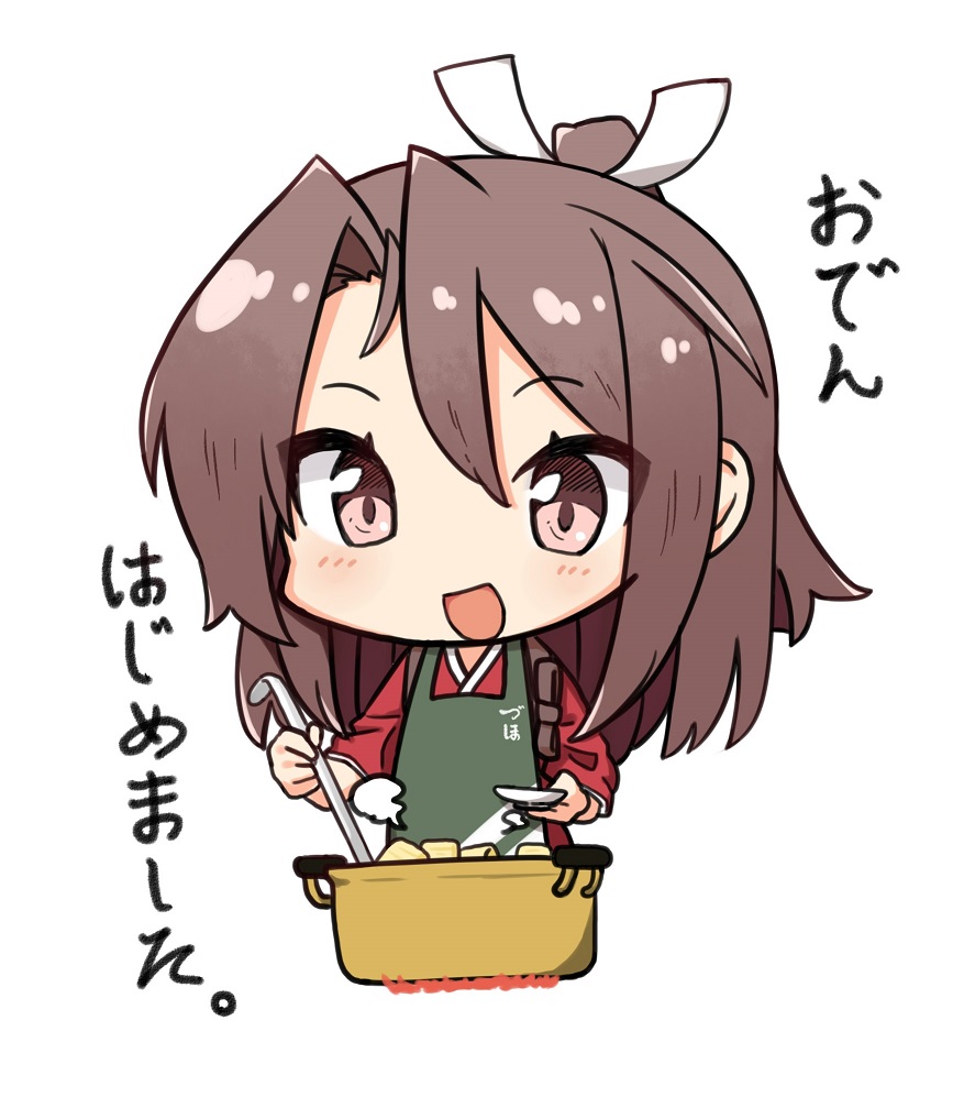 1girl alternate_costume commentary_request cooking cooking_pot grey_hair high_ponytail jacket kantai_collection ladle long_hair mizuwashi_hayato smile solo track_jacket translation_request upper_body zuihou_(kancolle)