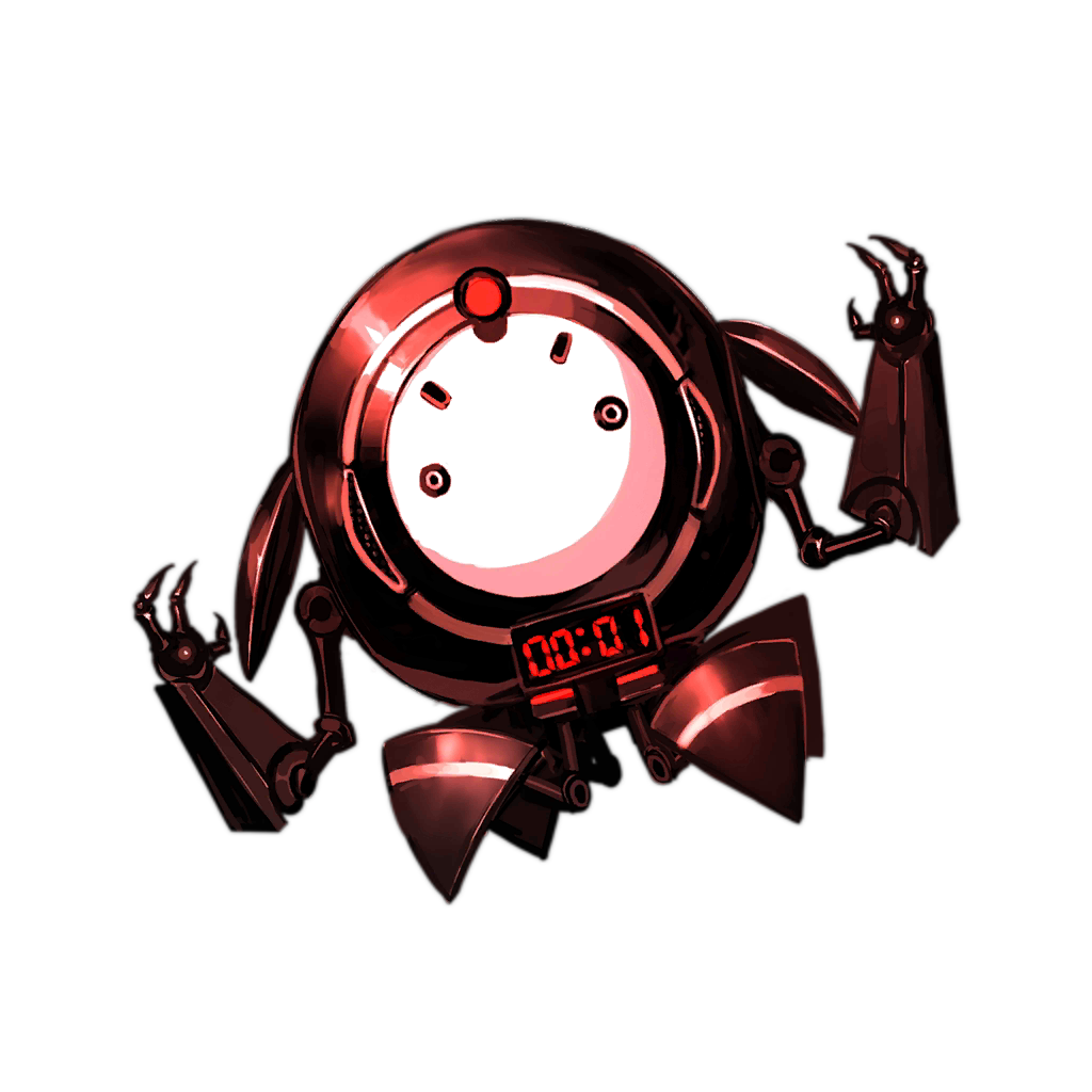 ._. alternate_color artist_request clock countdown_timer digital_clock fewer_digits girls_frontline goliath_(girls'_frontline) hands_up no_humans no_mouth non-humanoid_robot official_art orb red_armor robot sangvis_ferri simple_background tagme third-party_source transparent_background v-shaped_eyebrows