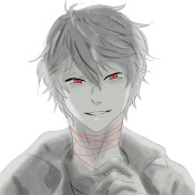 1boy artist_request character_request close-up copyright_request eyebrows_hidden_by_hair looking_at_viewer lowres messy monochrome non-web_source partially_colored red_eyes shirt short_hair solo source_request string string_of_fate upper_body white_background