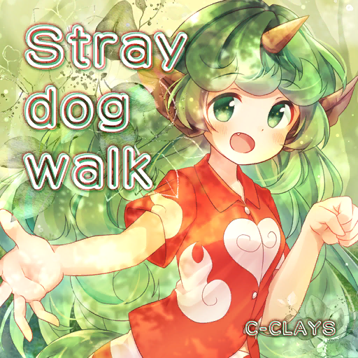 1girl album_cover animal_ears aqua_hair buttons c-clays check_commentary circle_name cloud_print collared_shirt commentary commentary_request cover curly_hair english_text fang forest game_cg green_eyes heart horns kariyushi_shirt komano_aunn long_hair midriff nature official_art open_mouth outstretched_arm paw_pose pointy_ears reaching reaching_towards_viewer red_shirt sally_(pacch0614) shirt shorts single_horn smile solo tail touhou touhou_cannonball white_shorts