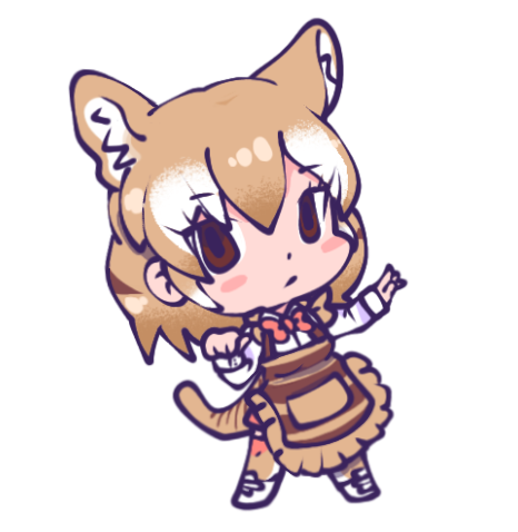 chibi kemono_friends thylacine_(kemono_friends) thylacine_ears thylacine_tail