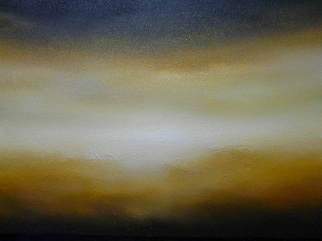 dark evening light mitzoka2001 no_humans orange_sky original painting_(medium) scenery shadow sky sunset traditional_media