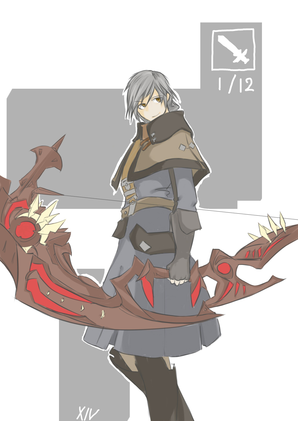 1other androgynous final_fantasy final_fantasy_xiv highres marshall_k weapon_request