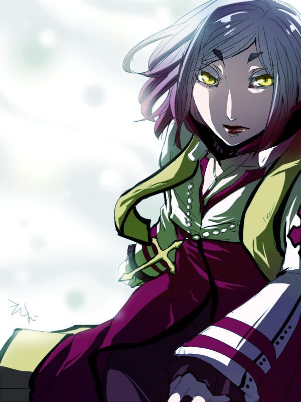 1boy arch_bishop_(ragnarok_online) bishounen brown_pants closed_mouth coat colored_eyelashes commentary_request cowboy_shot cropped_jacket cross cross_necklace expressionless flowery_peko gradient_background jacket jewelry lips long_sleeves looking_at_viewer male_focus necklace pants pearl_necklace ragnarok_online red_coat redhead short_hair solo swept_bangs thick_eyebrows white_background white_hair white_jacket yellow_eyes