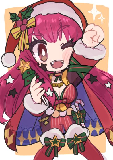 1girl blue_cape bodysuit cape christmas facial_mark fire_emblem fire_emblem_engage fire_emblem_heroes hair_ornament hat holly_hair_ornament ice_pick intelligent_systems multicolored_cape multicolored_clothes nintendo official_alternate_costume red_bodysuit red_cape santa_hat solo star_(symbol) star_facial_mark star_hair_ornament star_print tamatamariso85 two-tone_cape yunaka_(fire_emblem) yunaka_(fire_emblem)_(spirited_envoy)