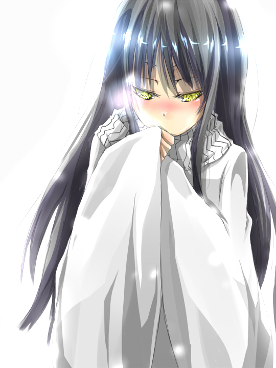 cold hu-sen japanese_clothes long_hair nurarihyon_no_mago solo yellow_eyes yuki_onna_(nurarihyon_no_mago)