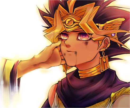 aknamkanon atem bad_deviantart_id bad_id egyptian_clothes father_and_son jewelry light non-web_source pharaoh spiky_hair tblmti yu-gi-oh! yu-gi-oh!_duel_monsters