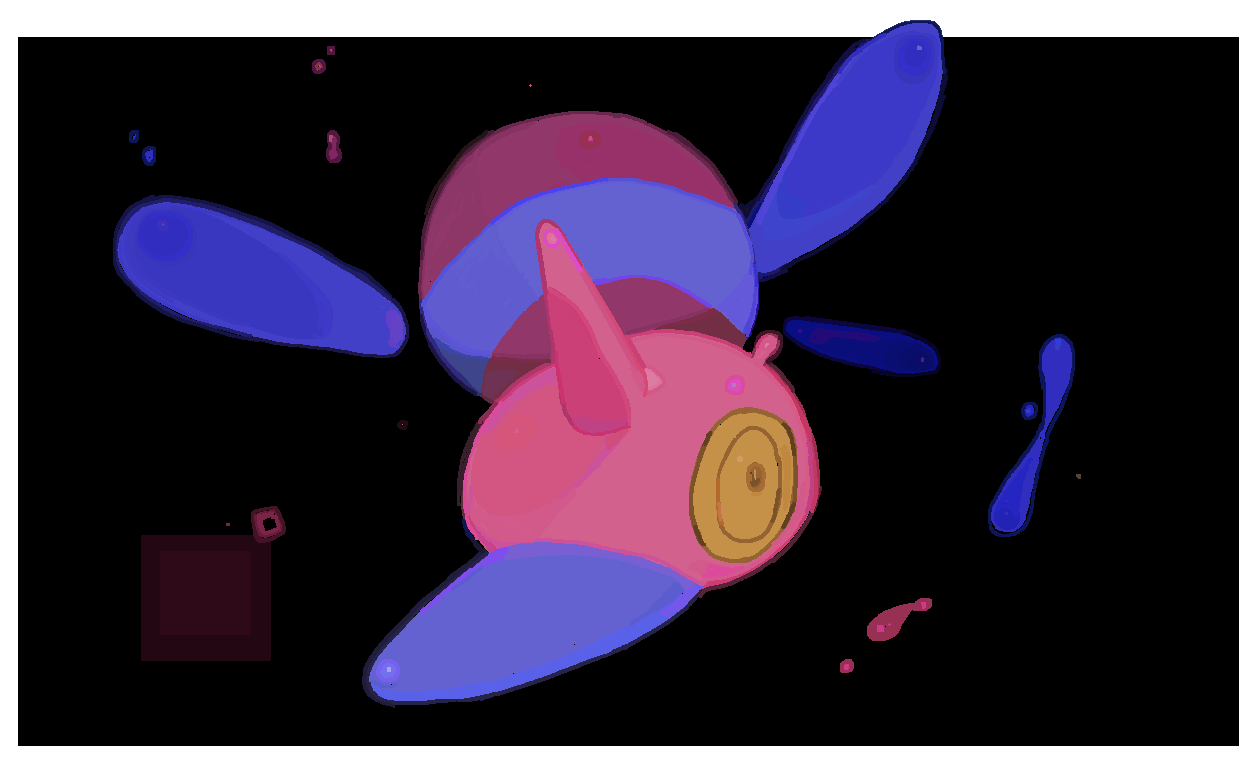 black_background commentary english_commentary full_body looking_at_viewer microsoft_paint_(medium) momopatchi no_humans pokemon pokemon_(creature) porygon-z simple_background solo