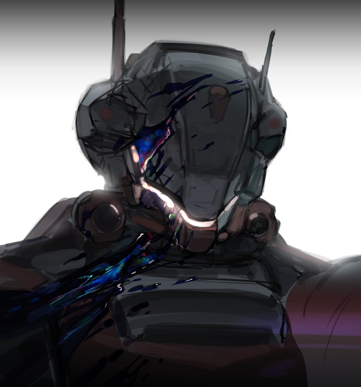 armored_core armored_core_6 entangle_(armored_core) highres looking_at_viewer mecha mecha_focus no_humans riio robot science_fiction upper_body white_background