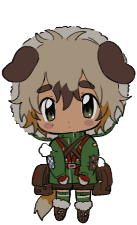 1boy :/ animal_ears blush_stickers borrowed_character brown_bag brown_footwear brown_hair brown_shorts chest_harness chibi closed_mouth colored_tips dog_boy dog_ears dog_tail floppy_ears full_body fur-trimmed_footwear fur-trimmed_hood fur_trim gloves green_eyes green_jacket green_socks hair_between_eyes harness hood hood_up hooded_jacket jacket kneehighs lapithai long_sleeves looking_at_viewer lowres male_focus multicolored_hair original red_gloves short_hair shorts simple_background socks solo standing stuffing tail thick_eyebrows torn_clothes torn_jacket transparent_background