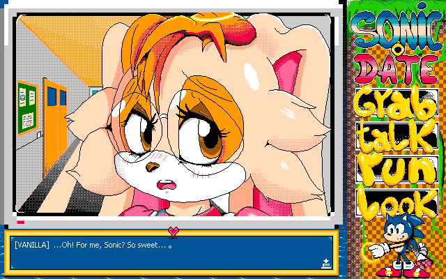 animated animated_gif furry glasses lecerf looking_at_another pc-98_(computer) pc-98_(style) pixel_art school sonic_(series) sonic_the_hedgehog vanilla_the_rabbit video_game visual_novel