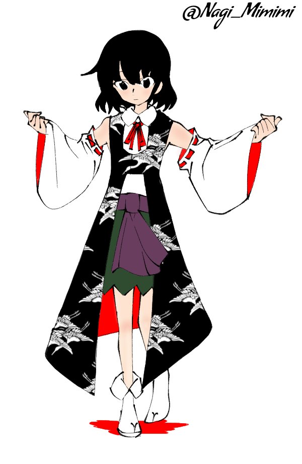 1other androgynous black_coat black_eyes black_hair closed_mouth coat collared_shirt commentary_request detached_sleeves enraku_tsubakura green_hakama hakama hakama_short_skirt hakama_skirt hands_up japanese_clothes koto_(mmkt_463510) len'en long_sleeves neck_ribbon no_headwear other_focus red_ribbon ribbon ribbon-trimmed_sleeves ribbon_trim shirt short_hair skirt sleeveless sleeveless_coat sleeveless_shirt solo tabi white_shirt white_sleeves wide_sleeves