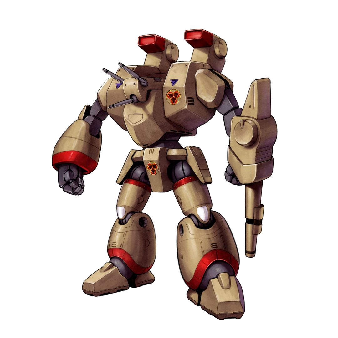 arm_cannon artist_request beam_cannon cannon character_name clenched_hands concept_art destroid energy_cannon mecha missile_pod no_humans official_art promotional_art realistic robot robotech roundel weapon