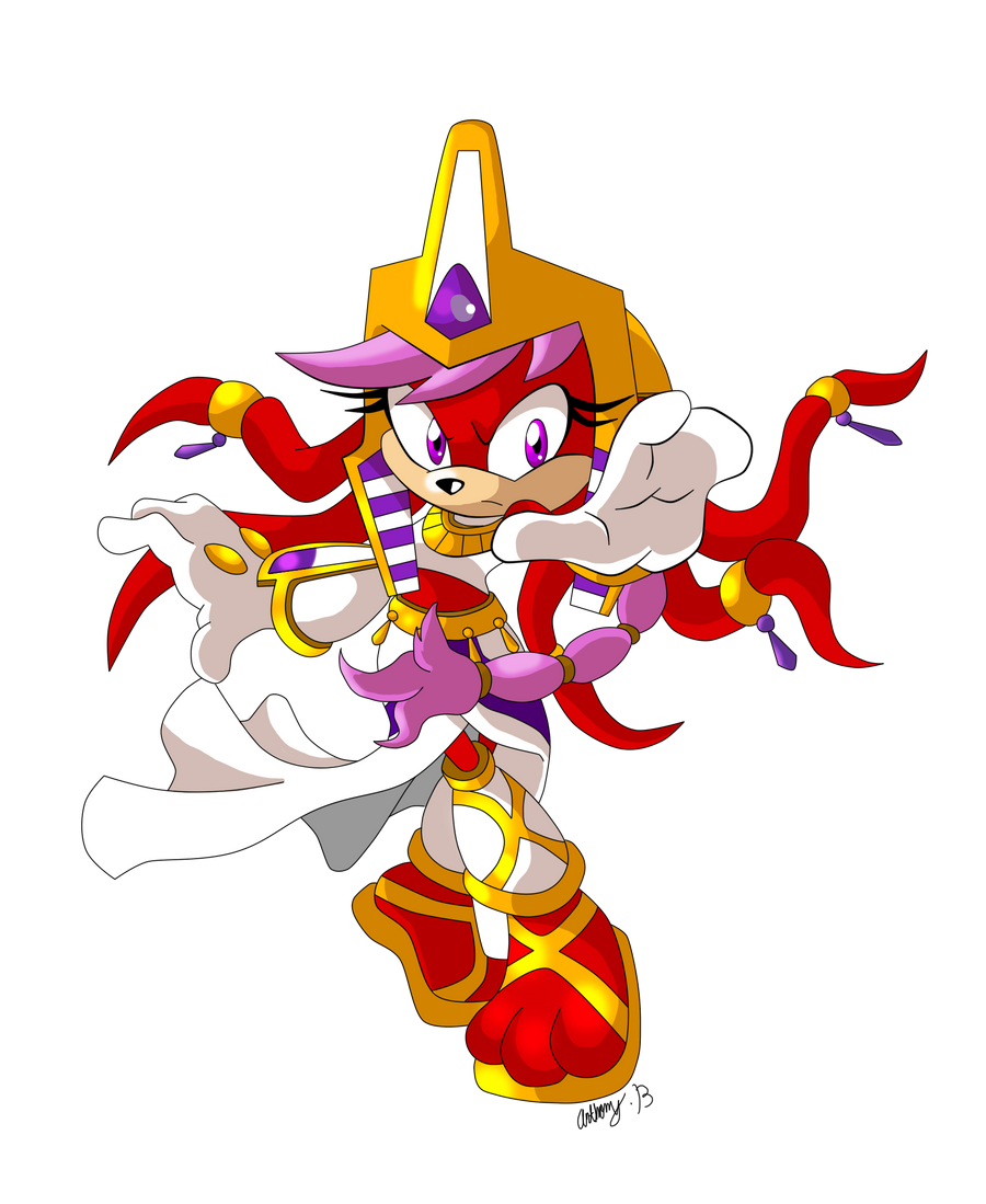 alternate_costume ancient_egyptian_hat commentary dark_persona dress egyptian_clothes enerjak_(sonic) english_commentary eyelashes furry furry_female gloves jani-ca lara-su long_hair midriff nextgrandcross official_alternate_costume outstretched_arm ponytail possessed purple_hair reaching reaching_towards_viewer sandals signature sonic_(series) sonic_the_hedgehog_(archie_comics) standing toeless_footwear transparent_background violet_eyes