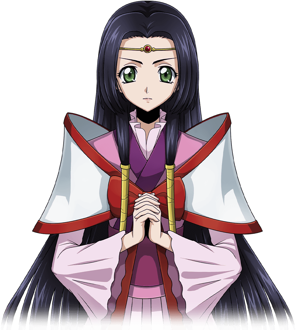 1girl artist_request black_hair bow closed_mouth code_geass code_geass:_lost_stories cropped_torso flat_chest game_cg gem green_eyes hair_intakes hair_tubes interlocked_fingers japanese_clothes jewelry kimono long_hair long_sleeves looking_at_viewer non-web_source obi official_art own_hands_clasped own_hands_together pink_kimono red_bow red_gemstone sash sidelocks simple_background solo standing straight-on sumeragi_kaguya transparent_background upper_body v-shaped_eyebrows very_long_hair wide_sleeves