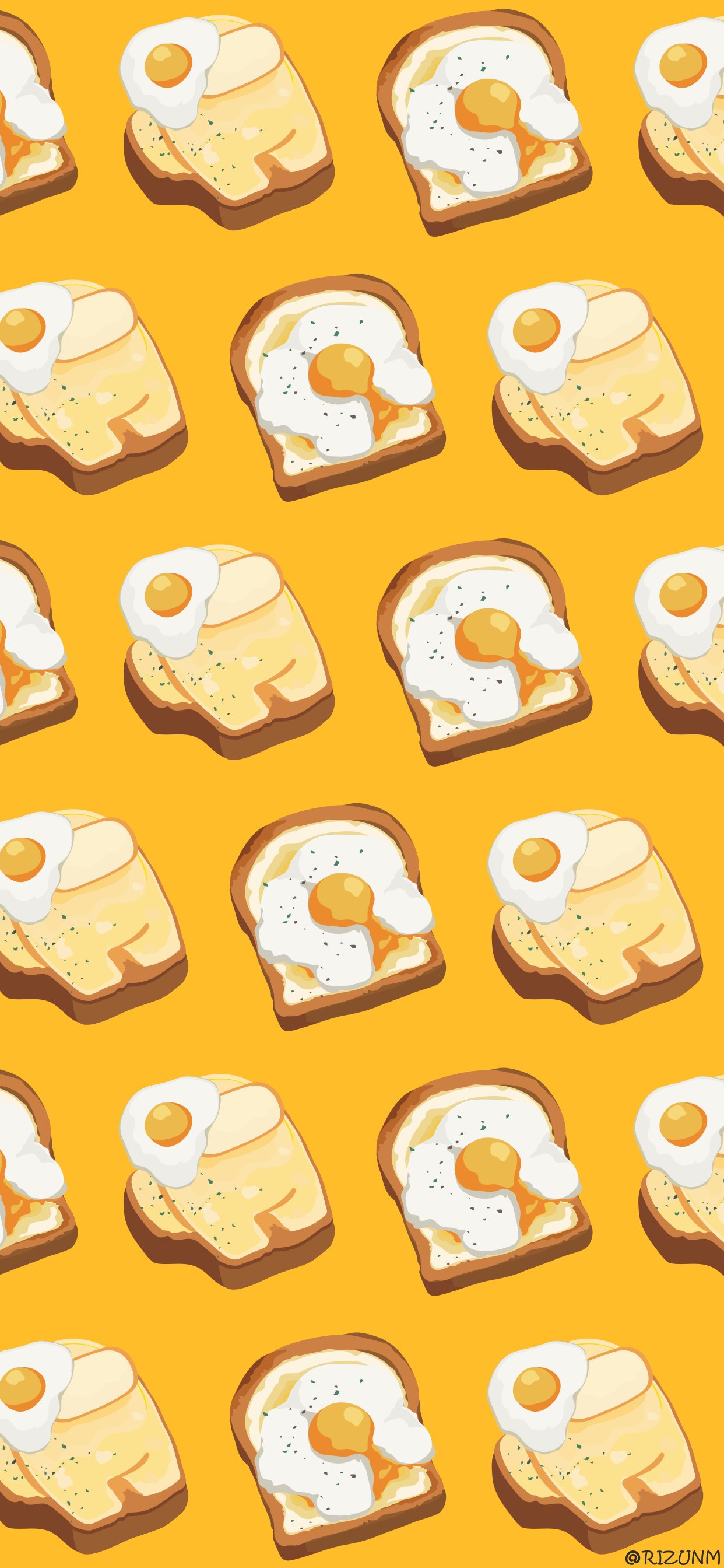 absurdres among_us crewmate_(among_us) food_focus fried_egg fried_egg_on_toast highres no_humans rizu_(rizunm) simple_background twitter_username yellow_background